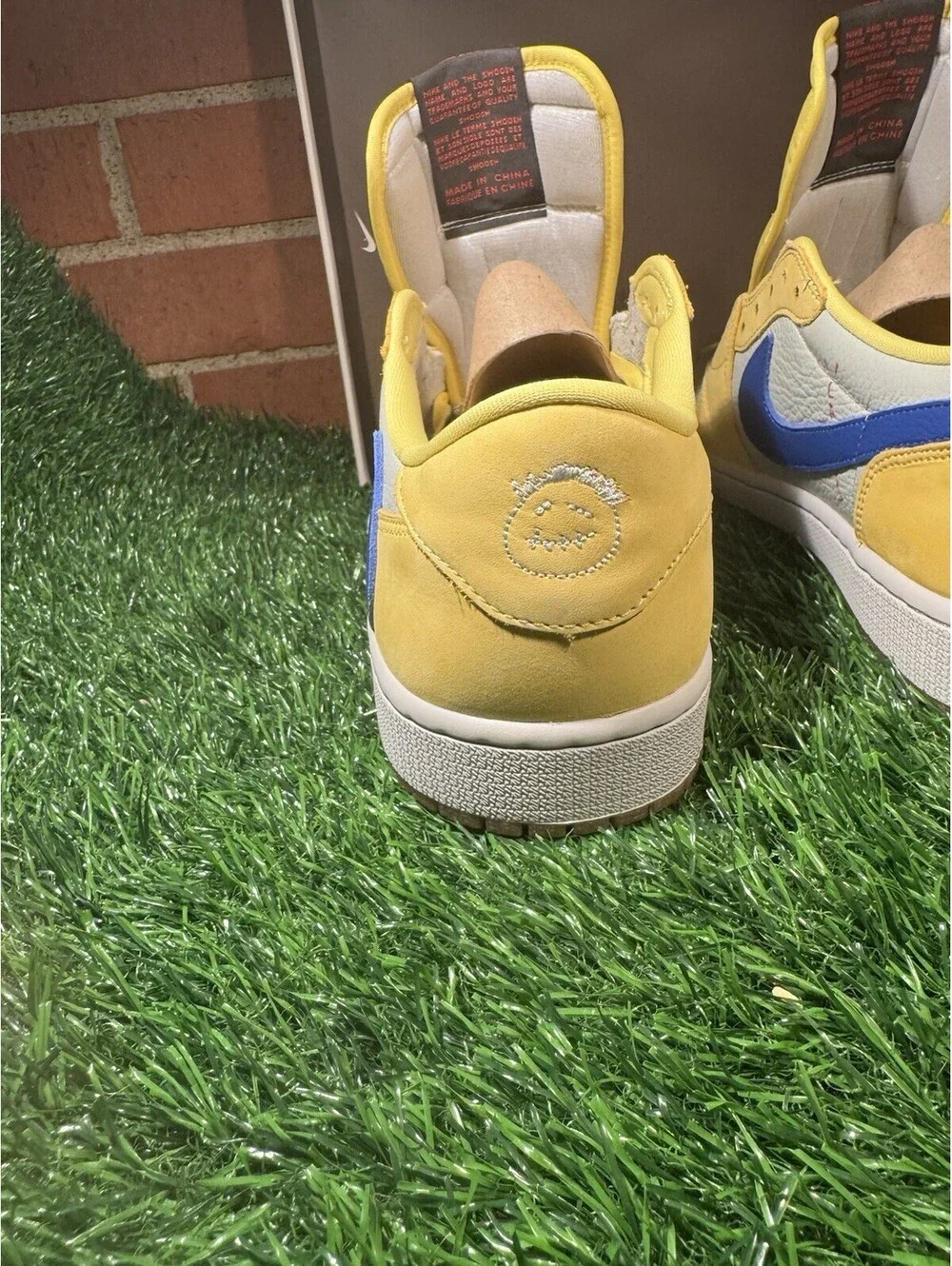 Travis Scott Jordan 1 Low Canary Yellow Size 15.5W 14m Brand New DZ4137 700